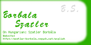 borbala szatler business card